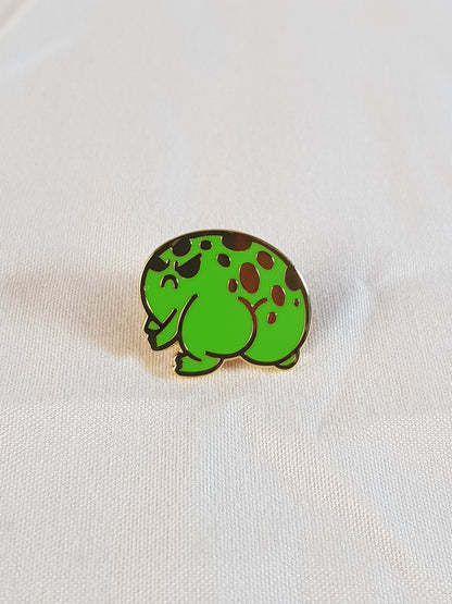 'Froggy Bum' Gold Enamel Pin