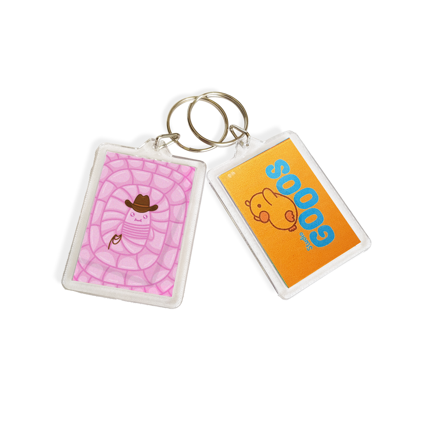 "Billy Bob the Wonder Worm" Acrylic Keychain - Pink