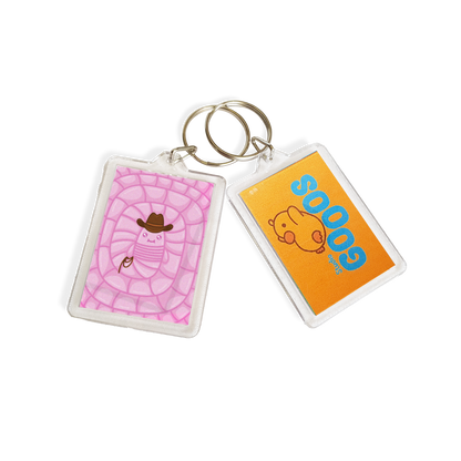 "Billy Bob the Wonder Worm" Acrylic Keychain - Pink