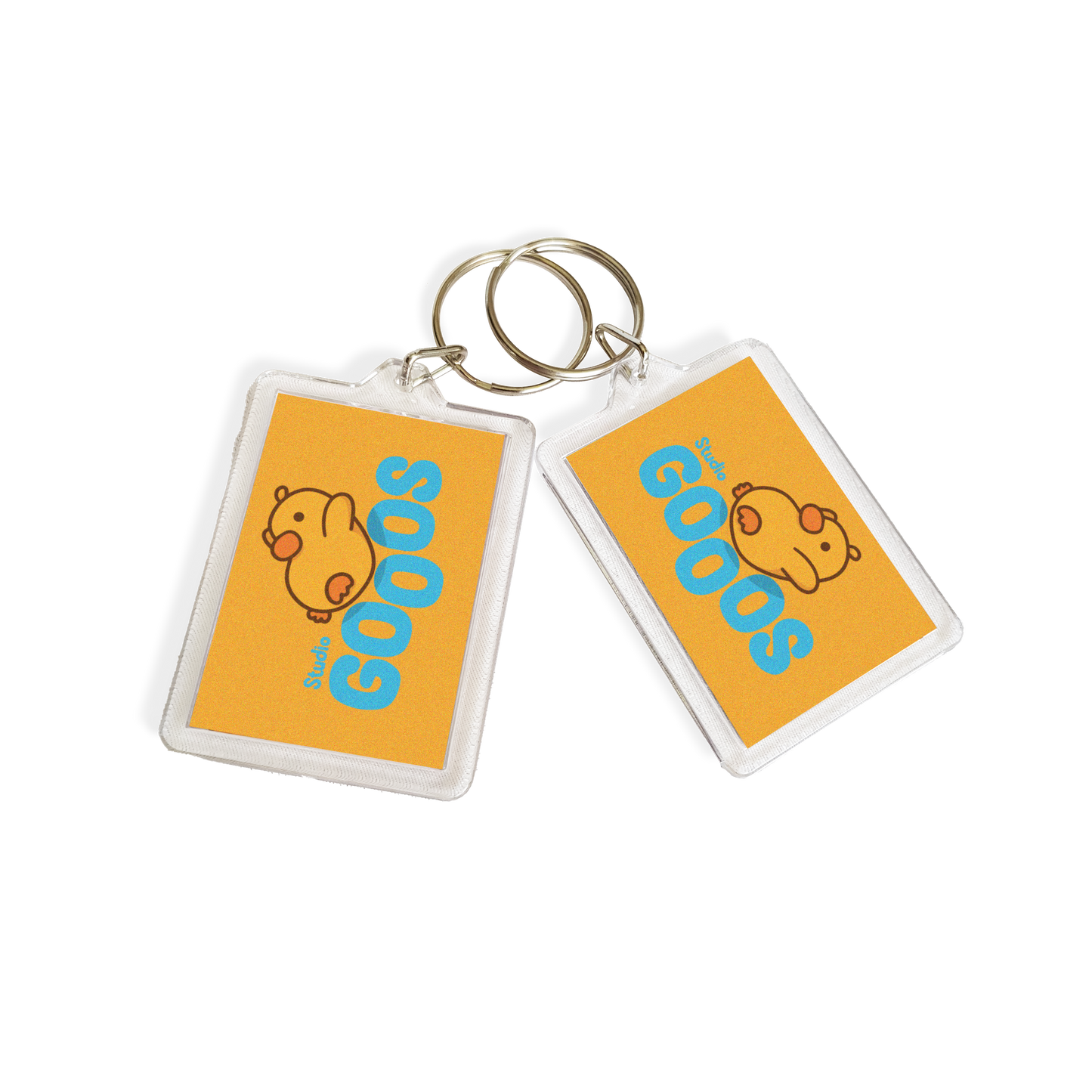 "GOOOS Logo" Acrylic Keychain - Yellow