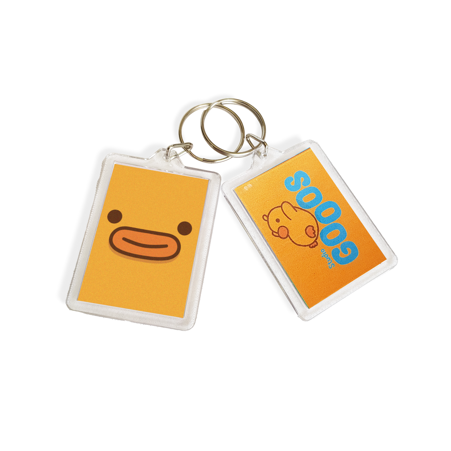 "Gwok Face Smile" Acrylic Keychain - Yellow