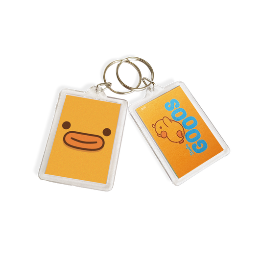"Gwok Face Smile" Acrylic Keychain - Yellow