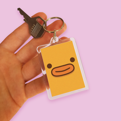 "Gwok Face Smile" Acrylic Keychain - Yellow