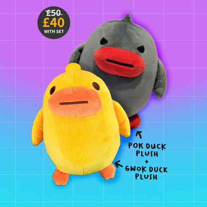 Double Duck Deal - Gwok + Pok Plush Bundle