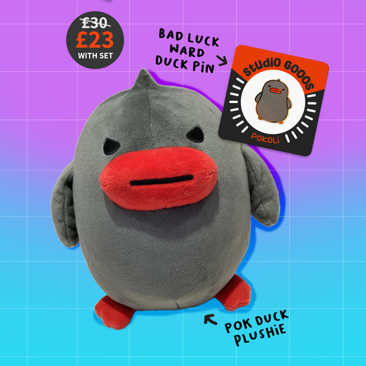 Pok the Goth Duck Plush 🖤 (First Flock Bundle)