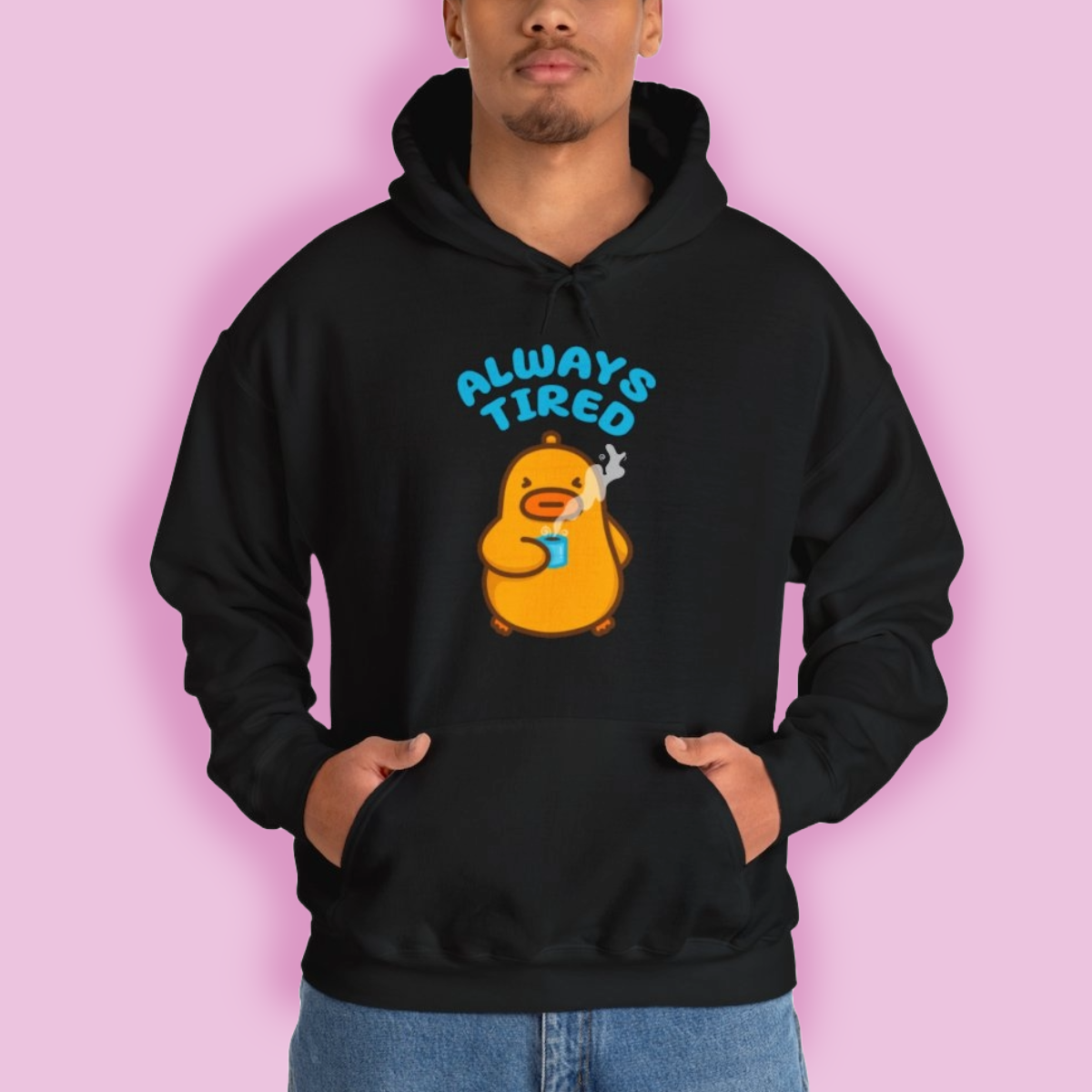 Always Tired Black Unisex Hoodie