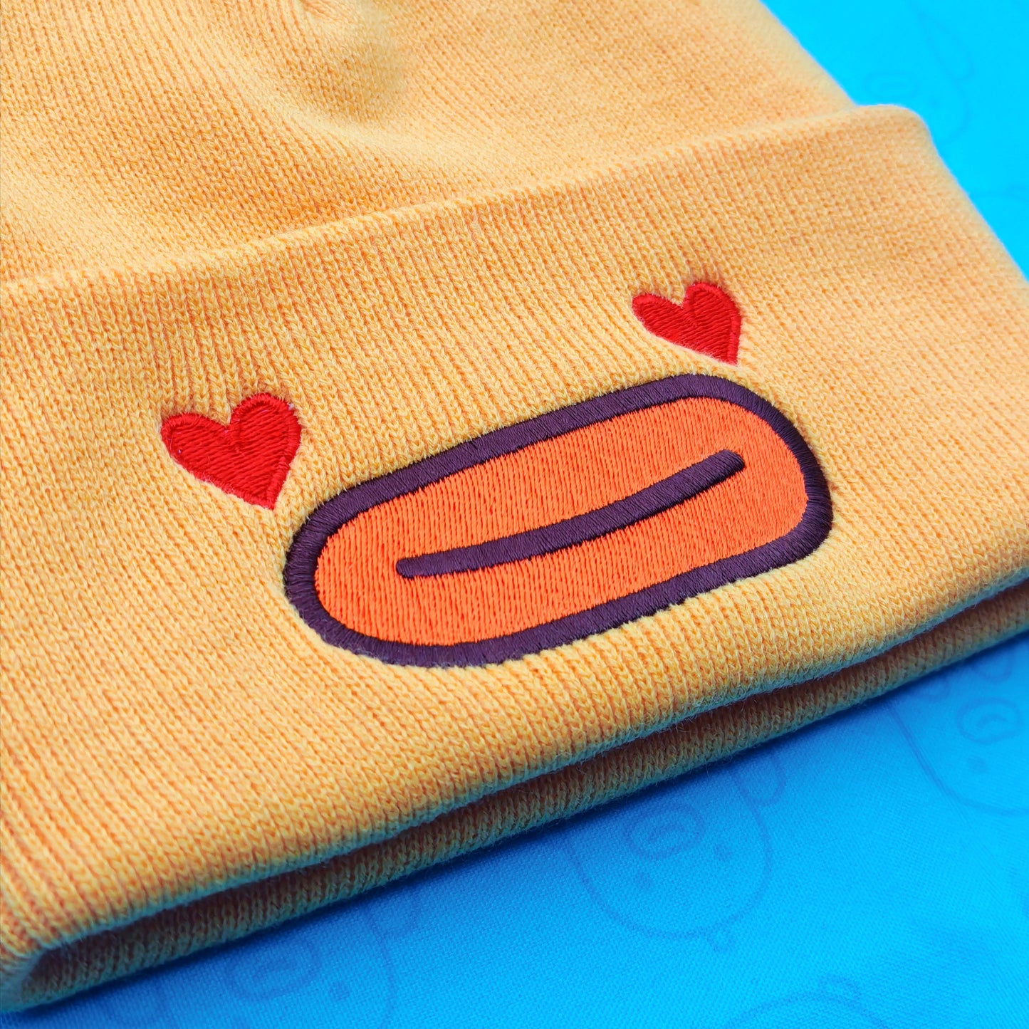 LIMITED EDITION: ❤️ Heart Eyes Cuffed Gwokoli Beanie (Yellow) ❤️
