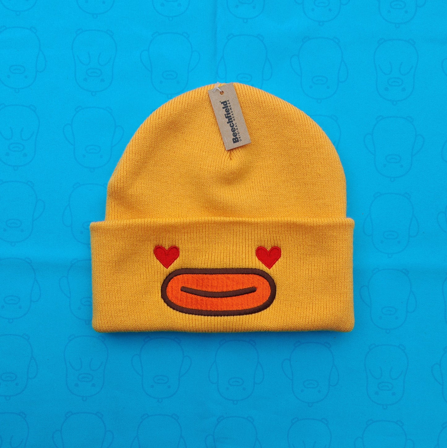 LIMITED EDITION: ❤️ Heart Eyes Cuffed Gwokoli Beanie (Yellow) ❤️
